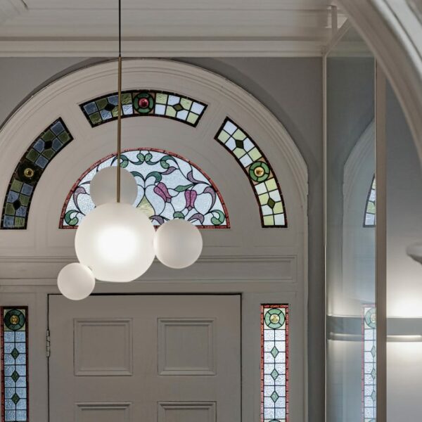 Lighting in the front hall of the clinic