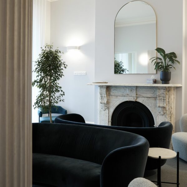 Couches in the waiting area for Dr Rachael Knight