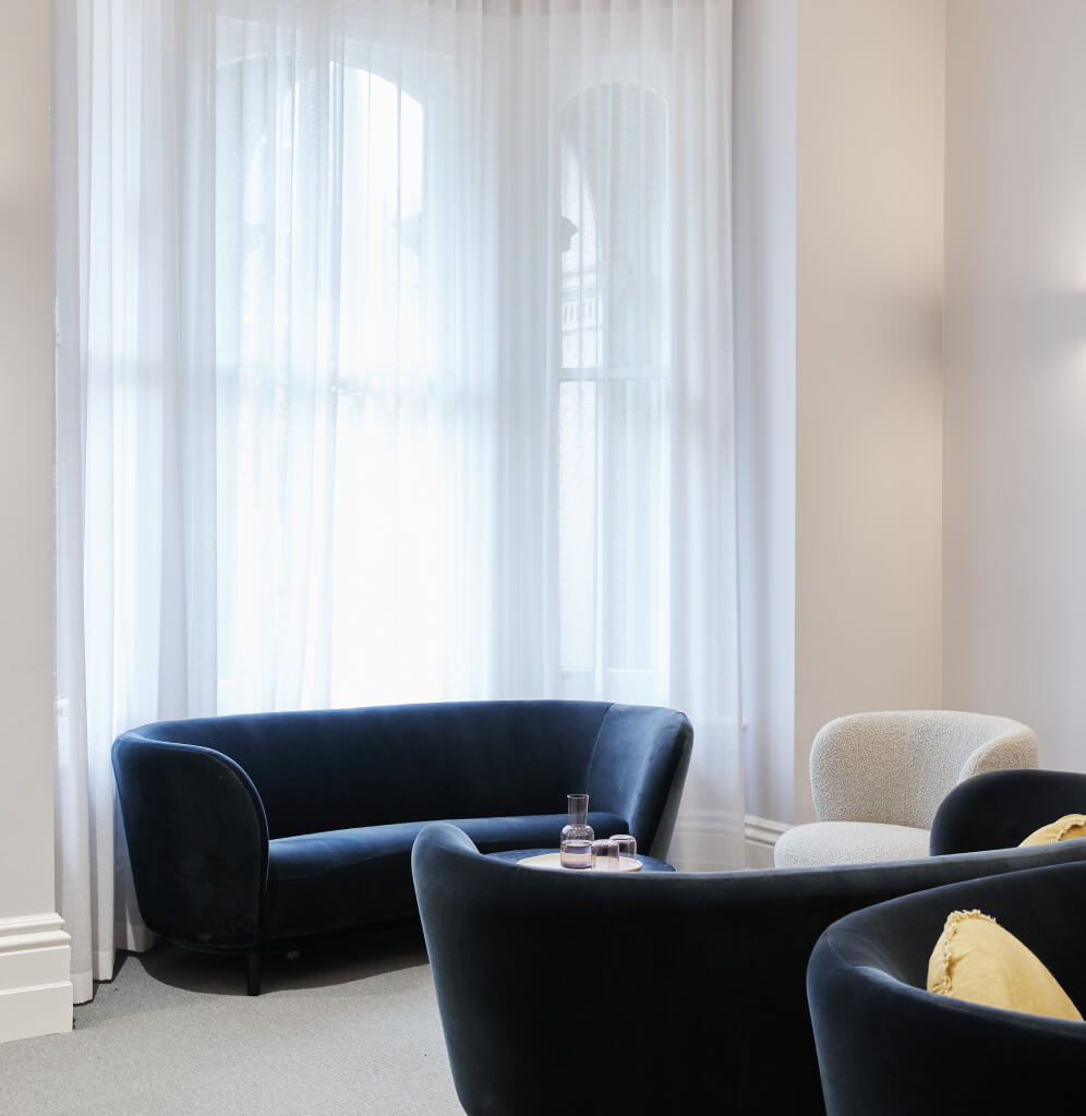 Couches in office waiting room