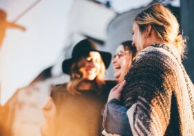 Women laughing together